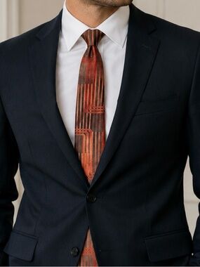 Concepts men tie Claiborne Earth tone neck 56x3.5w